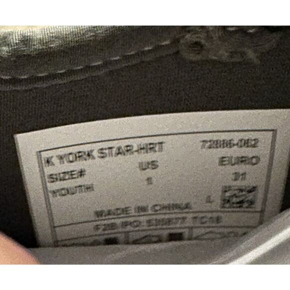 Bogs Youth York Star Heart Mid Calf Grey Pull On Rubber Rain Boots Sz 1 - Picture 8 of 9